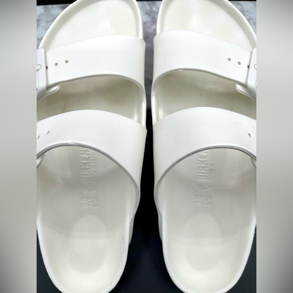 Birkenstock Classic White Double Strap Sandals - Picture 4 of 12